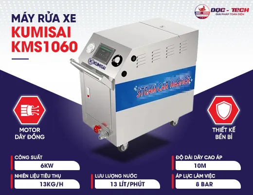Máy rửa xe hơi nước nóng Kumisai KMS1060