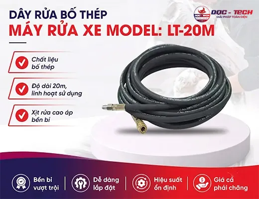 Dây rửa bố thép máy rửa xe model: LT-20M