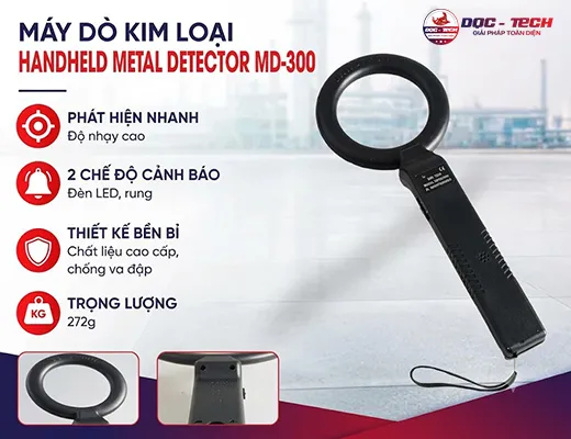 Máy dò kim loại Mini Handheld Metal Detector MD-300