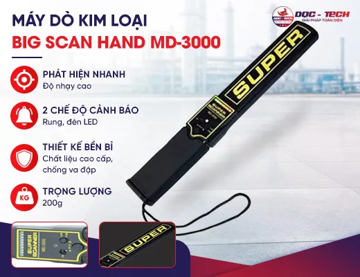 Máy dò kim loại Big Scan Hand MD-3000