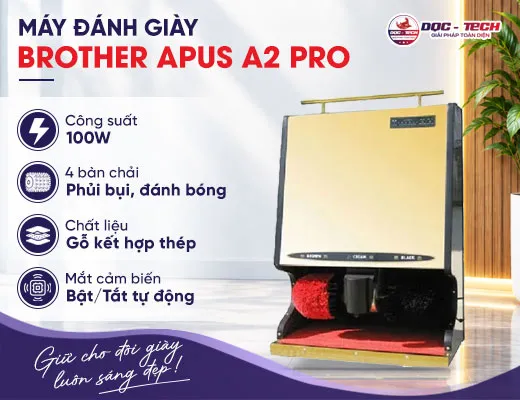 Máy đánh giày khách sạn Brother Apus A2 Pro