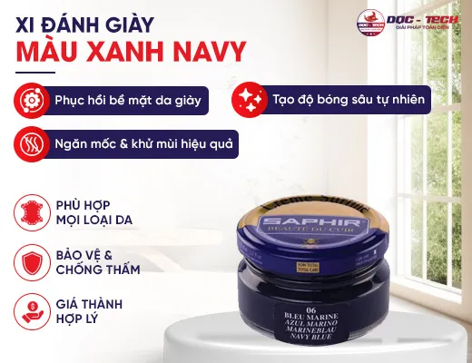 Xi đánh giày màu xanh Navy