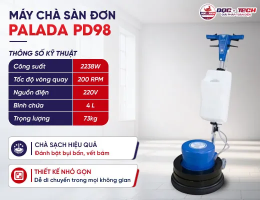 Máy chà sàn đơn Palada PD98