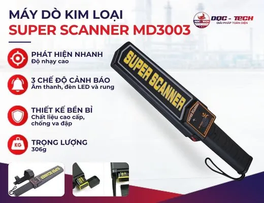 Máy dò kim loại cầm tay Super Scanner MD3003