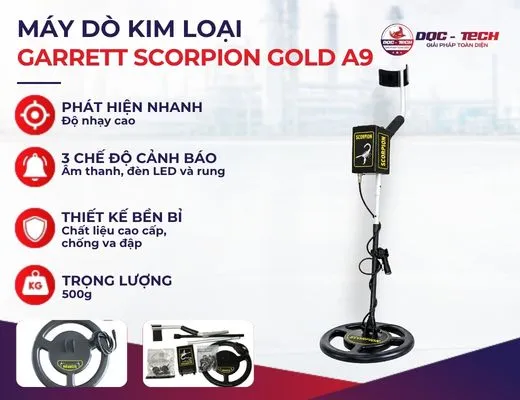 Máy dò kim loại dưới lòng đất Garrett Scorpion Gold A9