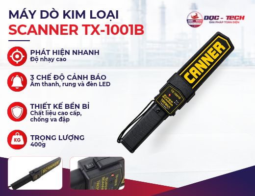 Máy dò kim loại cầm tay Scanner TX-1001B