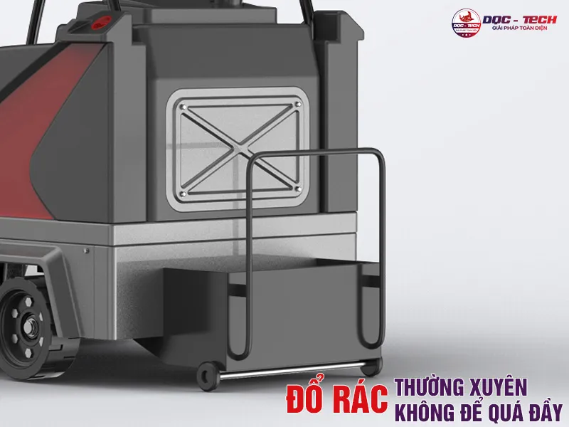 Đổ rác xe quét rác ngồi lái DQC Tech 8F Đổ rác xe quét rác ngồi lái DQC Tech 8F