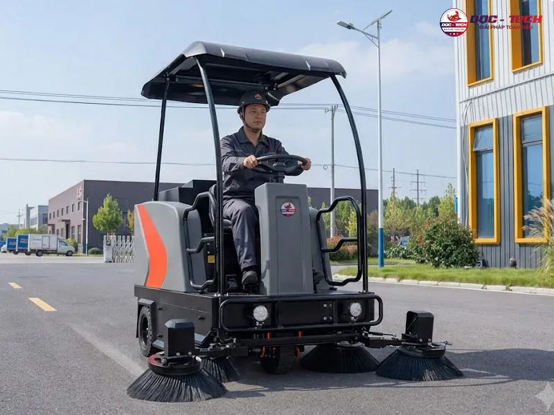 xe quét rác ngồi lái DQC Tech 8F tiện dụng xe quét rác ngồi lái DQC Tech 8F tiện dụng