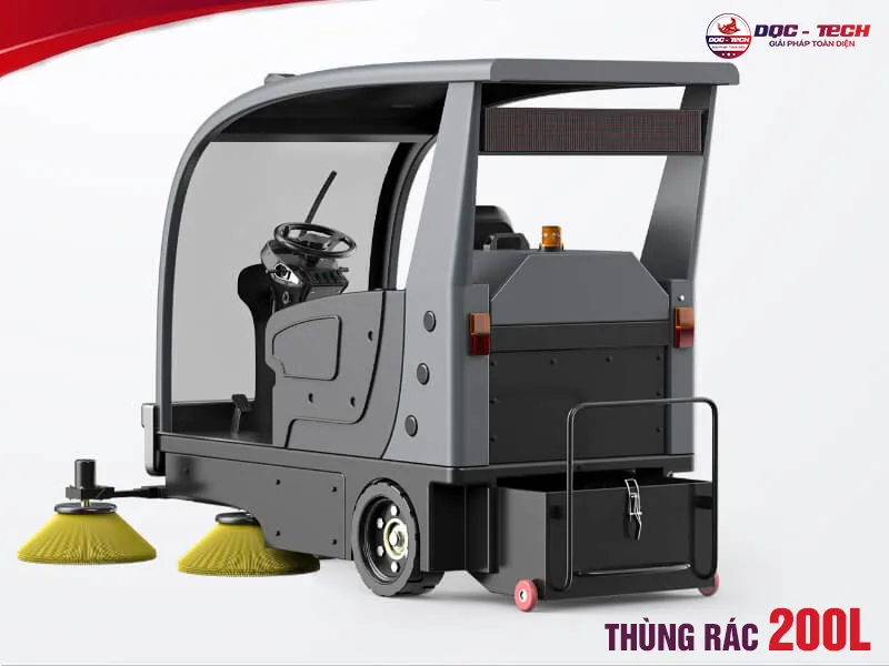 Thùng rác xe quét rác ngồi lái DQC Tech 9F Thùng rác xe quét rác ngồi lái DQC Tech 9F
