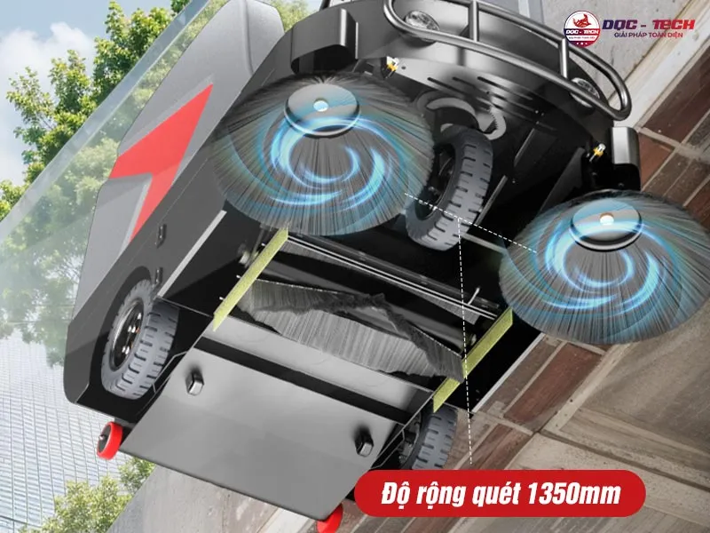 Chổi xe quét rác ngồi lái DQC Tech 5F Chổi xe quét rác ngồi lái DQC Tech 5F