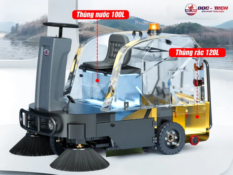 Thùng nước xe quét rác ngồi lái DQC Tech 5F Thùng nước xe quét rác ngồi lái DQC Tech 5F