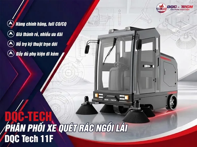 Bán xe quét rác ngồi lái DQC Tech 11F 