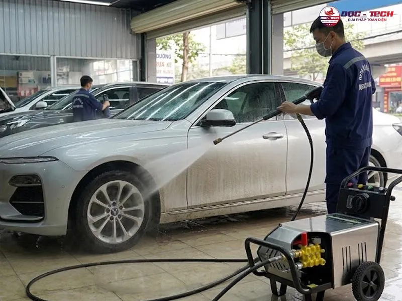 Ứng dụng máy rửa xe Kumisai tự ngắt KMS 220/5.5