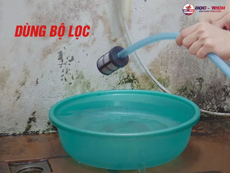 Dùng bộ lọc máy rửa xe mini Kumisai KMS-Q8