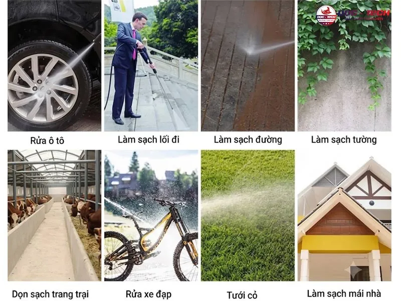 Ứng dụng máy rửa xe mini Kumisai KMS Q8 (có chỉnh áp) Ứng dụng máy rửa xe mini Kumisai KMS Q8 (có chỉnh áp)