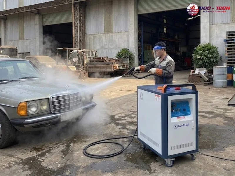 máy rửa xe hơi nước nóng Kumisai KMS28 hiệu quả