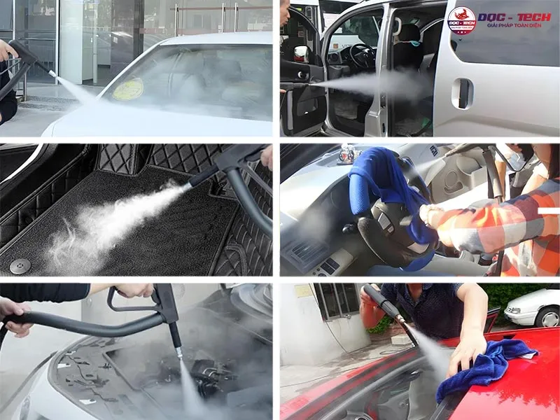 Ứng dụng máy rửa xe hơi nước nóng Kumisai KMS28