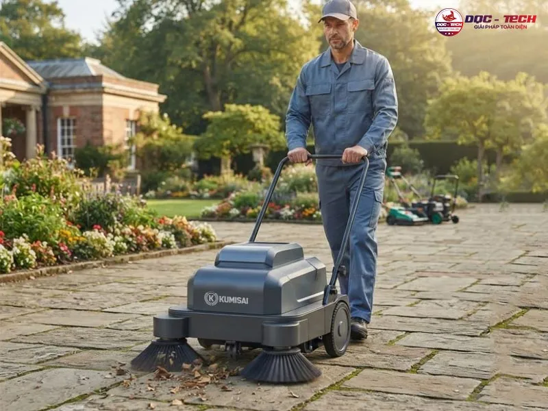 xe quét rác đẩy tay Kumisai KMS S3 hiệu quả