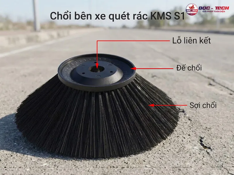 Cấu tạo chổi quét bên KMS S1 Cấu tạo chổi quét bên KMS S1