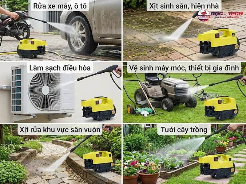 Ứng dụng máy rửa xe Kumisai KMS-Q7 