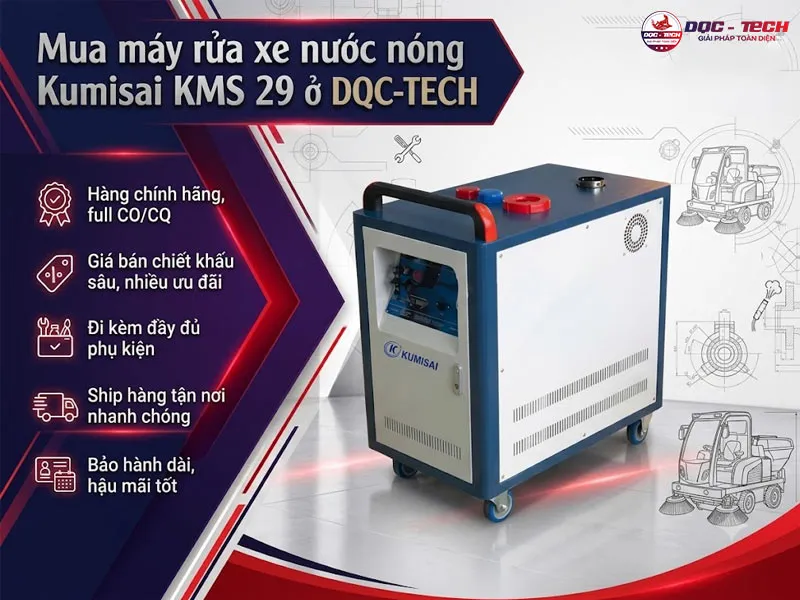 Mua máy rửa xe hơi nước nóng Kumisai KMS 29 