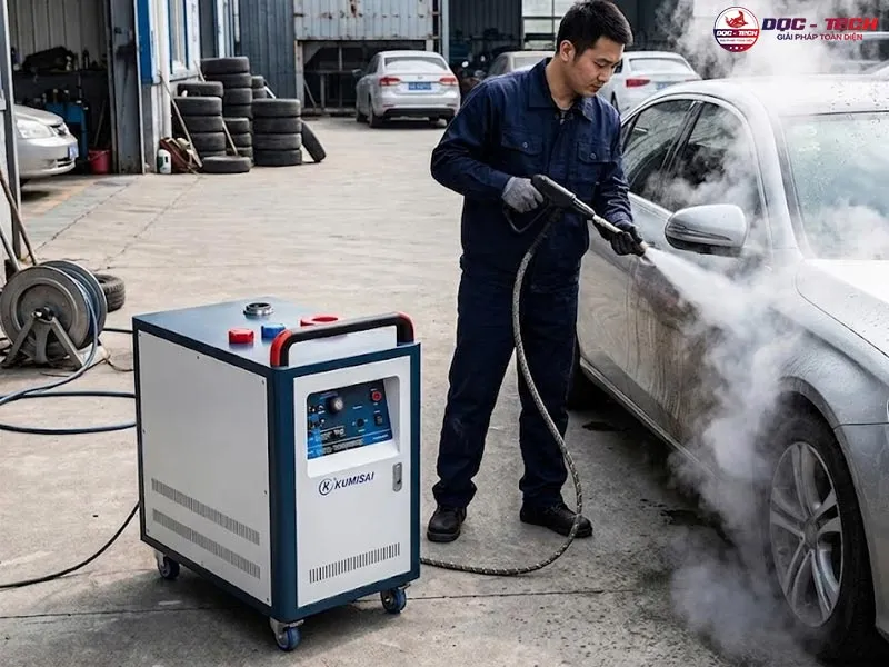  Máy rửa xe hơi nước nóng Kumisai KMS 29 làm sạch hiệu quả