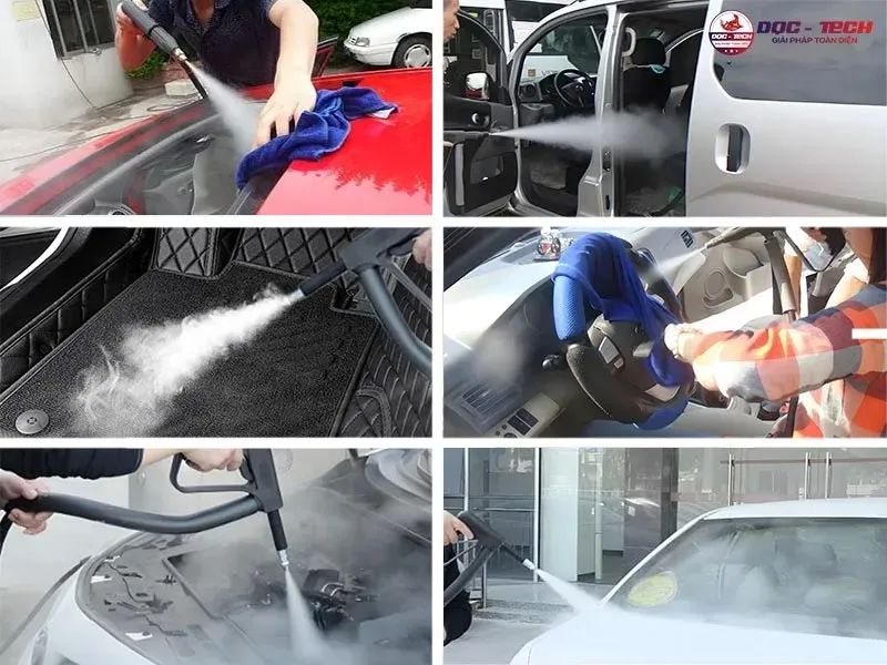 Ứng dụng máy rửa xe hơi nước nóng Kumisai KMS 29 
