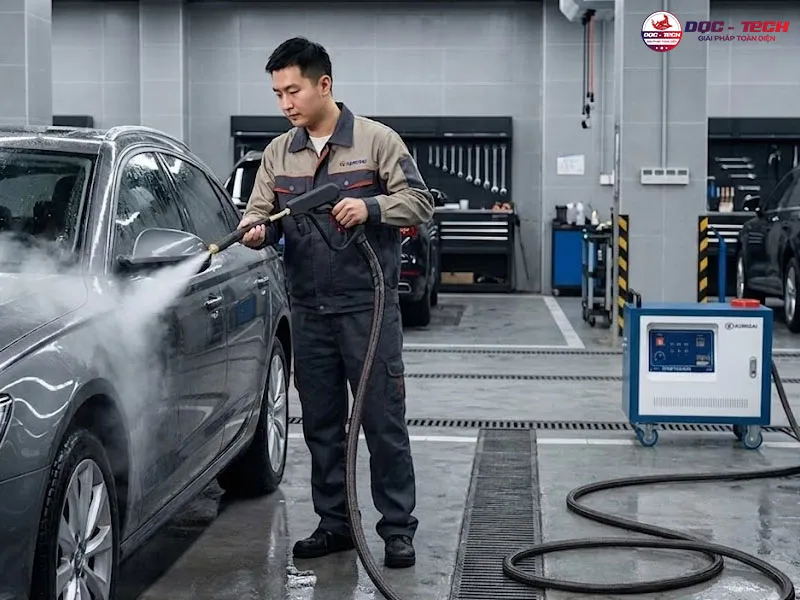 Hiệu quả máy rửa xe hơi nước nóng Kumisai KMS2022