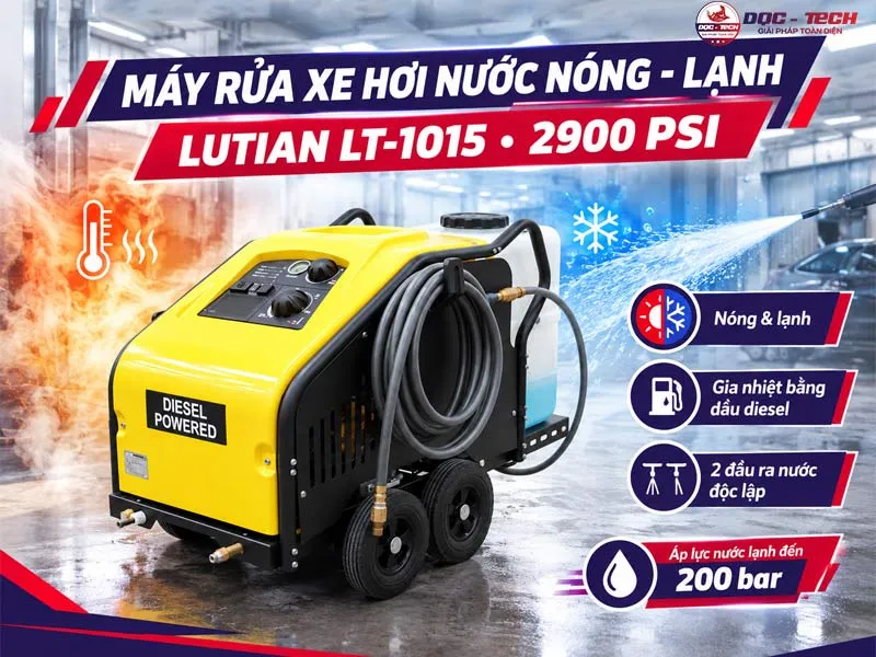 máy xịt rửa xe Lutian LT-1015-2900PSI xịt nóng lạnh