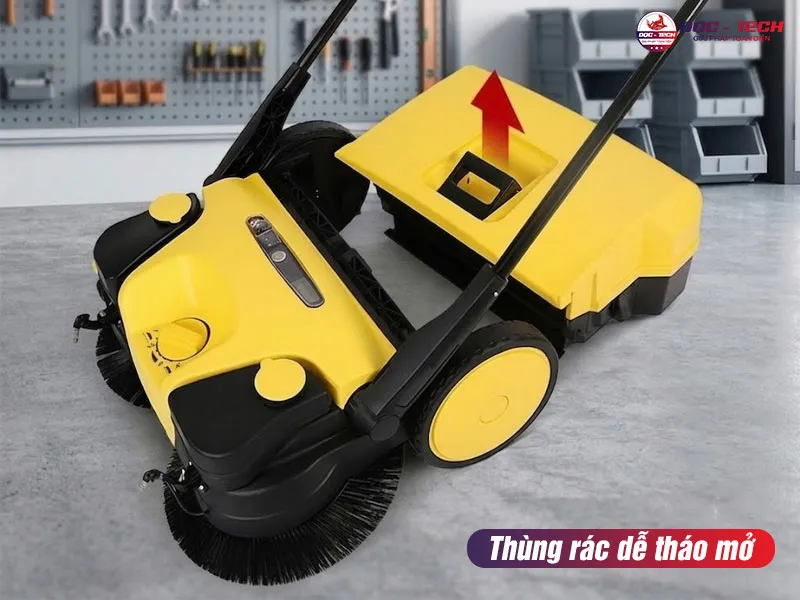 Thùng rác xe quét rác đẩy tay Kumisai KMS 780E 