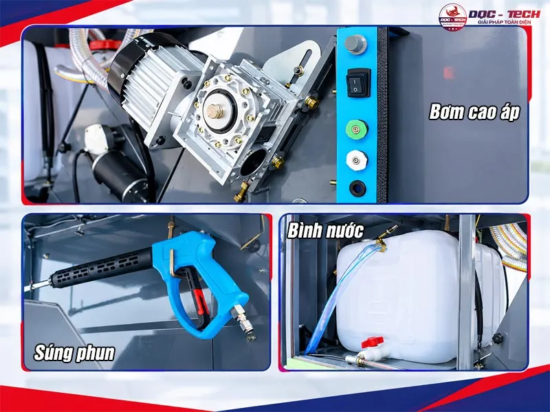 Thùng nước xe quét rác công nghiệp ngồi lái Kumisai KMS-S14 Thùng nước xe quét rác công nghiệp ngồi lái Kumisai KMS-S14