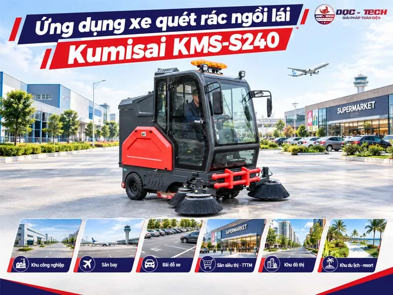 Ứng dụng xe quét rác Kumisai KMS - S240