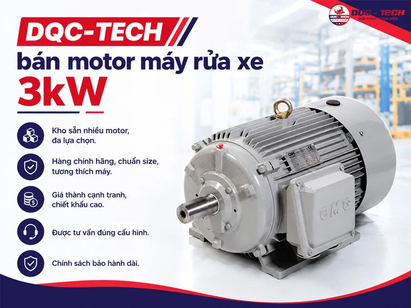 Bán motor cho máy rửa xe 3kW