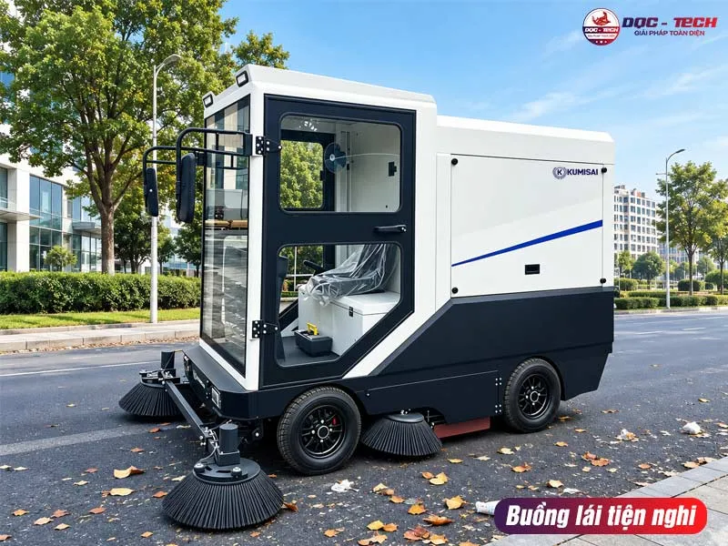 xe quét đường ngồi lái Kumisai KMS - 240L xe quét đường ngồi lái Kumisai KMS - 240L
