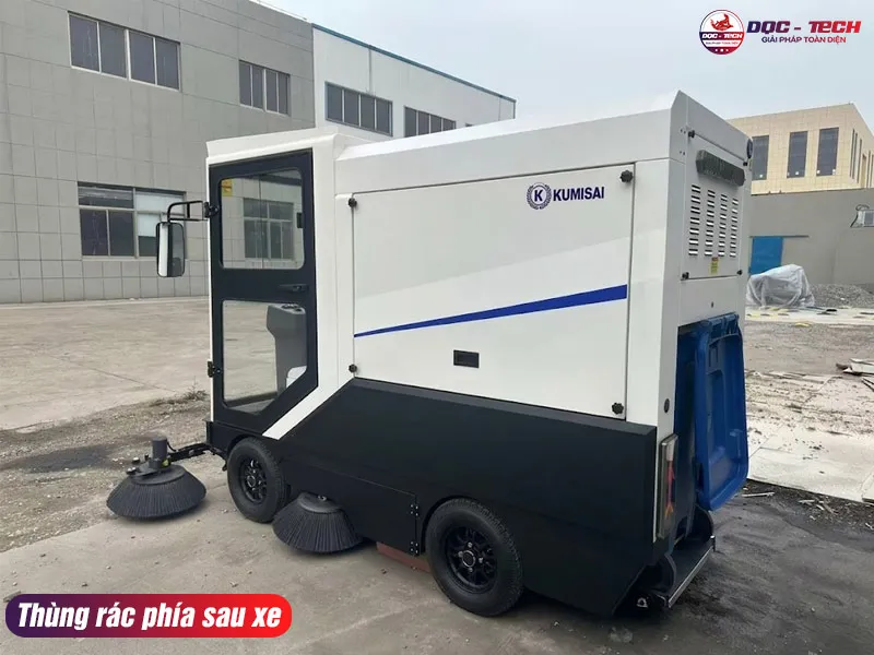 Thùng rác xe quét đường ngồi lái Kumisai KMS - 240L Thùng rác xe quét đường ngồi lái Kumisai KMS - 240L