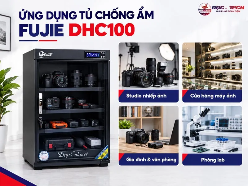 Ứng dụng tủ chống ẩm máy ảnh FujiE DHC100