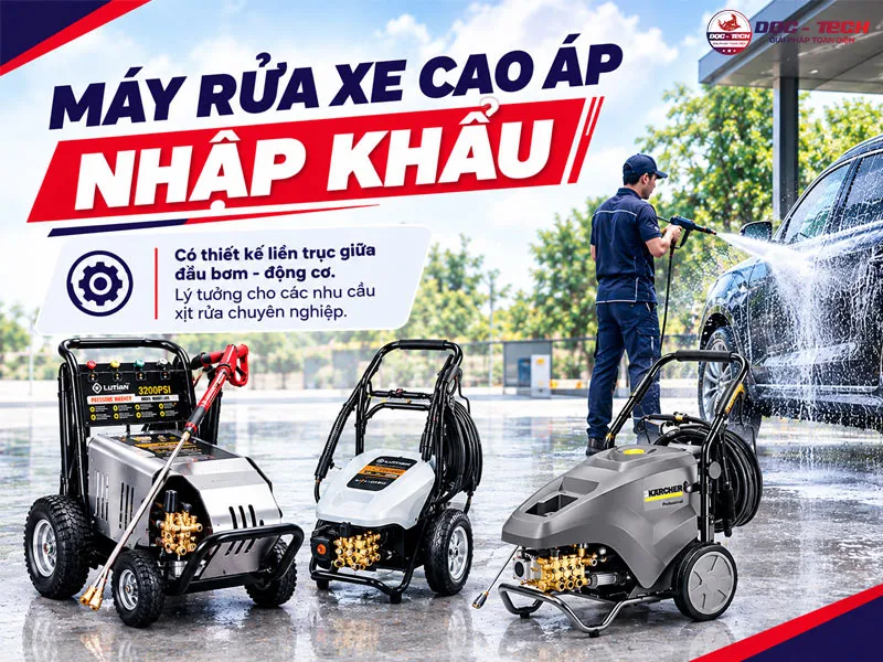 Máy xịt rửa xe cao áp nhập khẩu Máy xịt rửa xe cao áp nhập khẩu