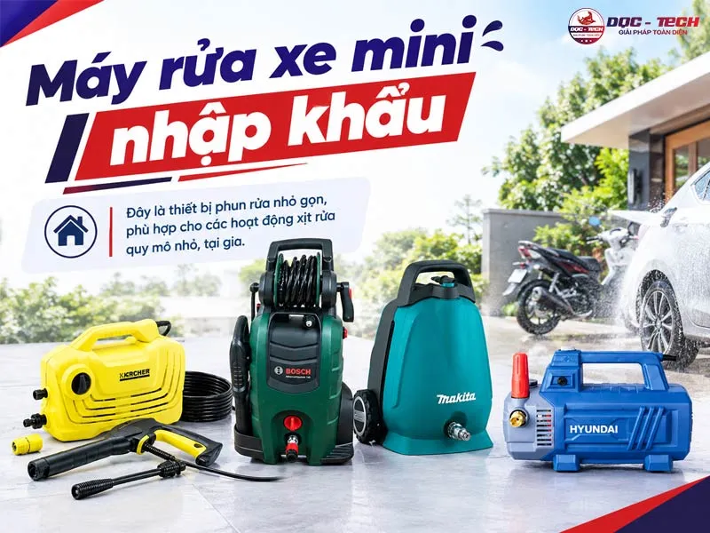 Máy xịt rửa xe mini nhập khẩu Máy xịt rửa xe mini nhập khẩu