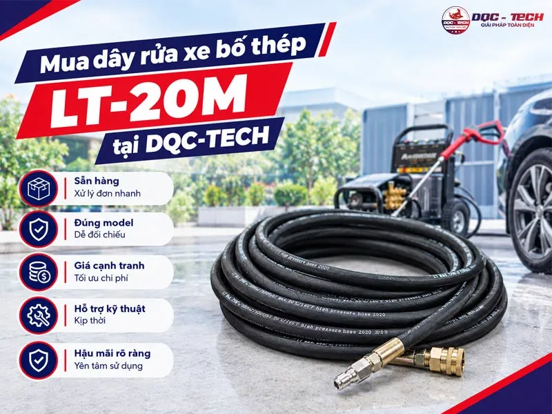 Mua dây rửa bố thép máy rửa xe model: LT-20M Mua dây rửa bố thép máy rửa xe model: LT-20M