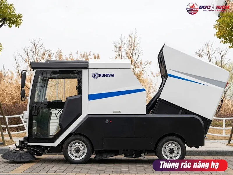 Thùng rác xe quét rác ngồi lái Kumisai KMS - 1000L Thùng rác xe quét rác ngồi lái Kumisai KMS - 1000L