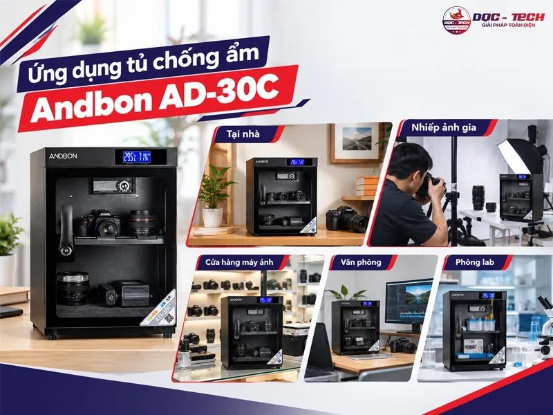Ứng dụng tủ chống ẩm Andbon AD-30C