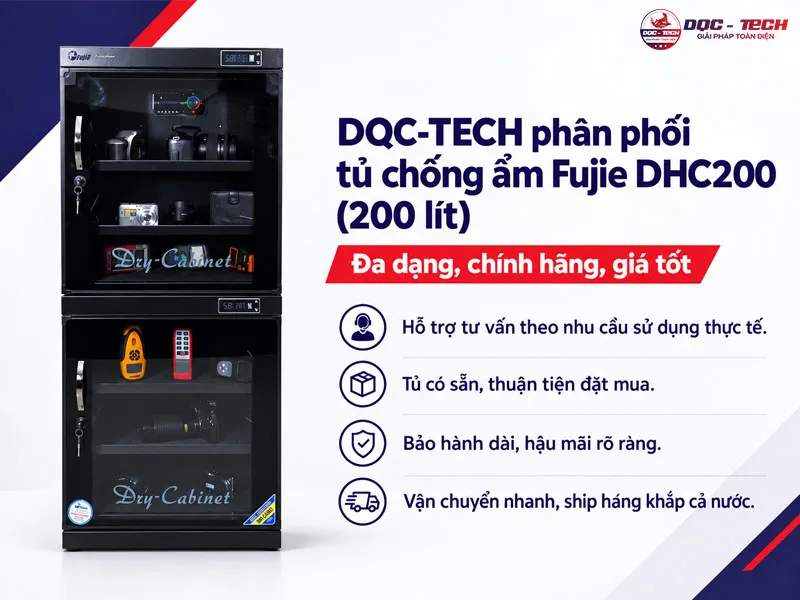 bán tủ chống ẩm Fujie DHC200 (200 lít)