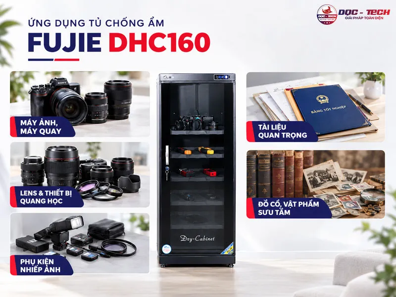 ứng dụng tủ chống ẩm Fujie DHC160