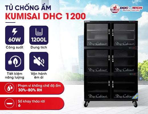 Tủ chống ẩm Kumisai DHC 1200 (1200 lít)
