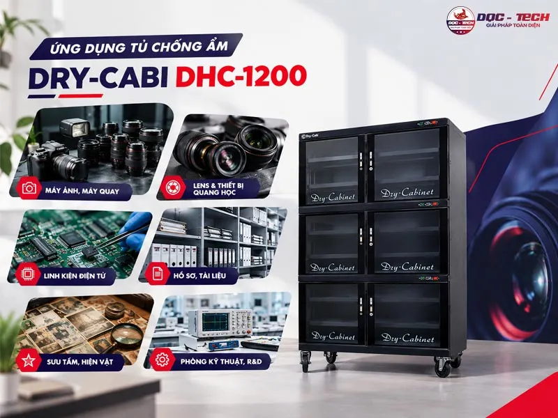 Ứng dụng tủ chống ẩm Dry-Cabi DHC-1200