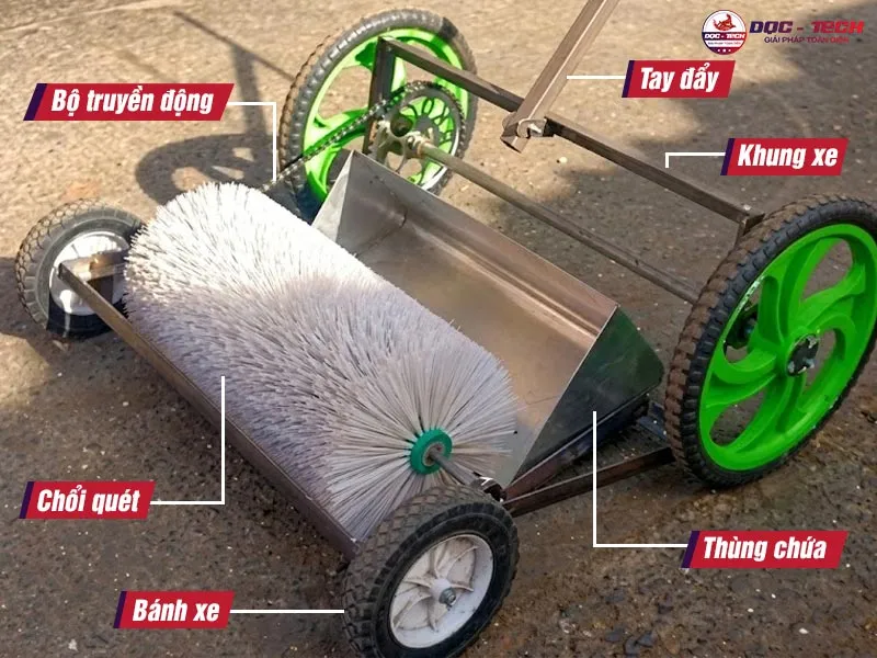 Cấu tạo xe quét rác tự chế