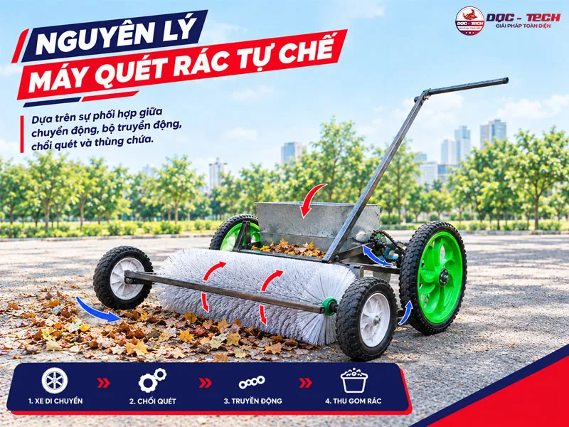 Nguyên lý xe quét rác tự chế