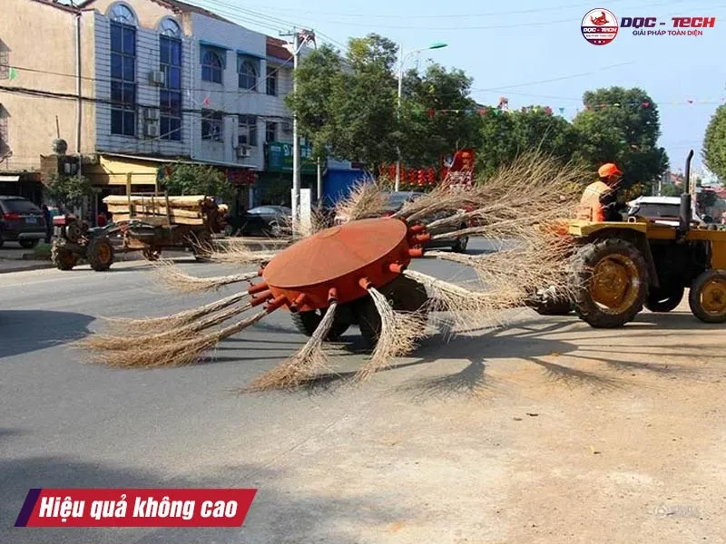 Xe quét rác tự chế hiệu quả thấp