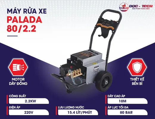 Máy bơm nước rửa xe Palada 80/2.2