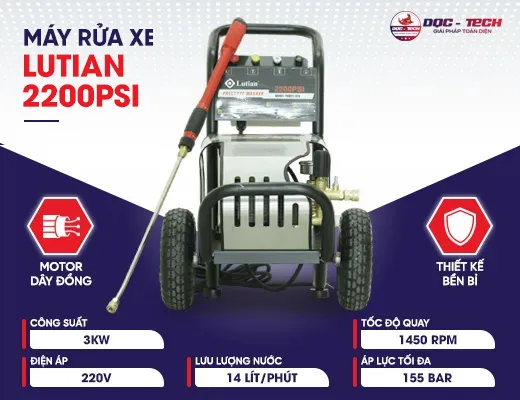 Máy rửa xe cao áp Lutian 3KW 2200PSI LT20M22-3T4